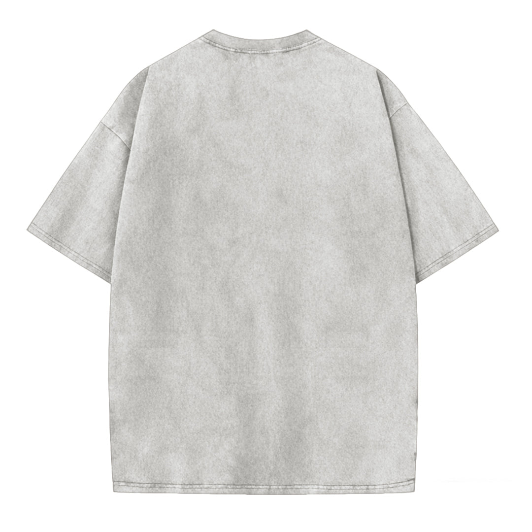 Funny Frog Illustration Washed T-shirt