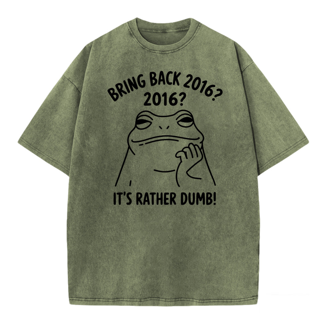 Vintage Aesthetic Streetwear Sarcastic Pepe Frog Graphic Washed T-Shirt