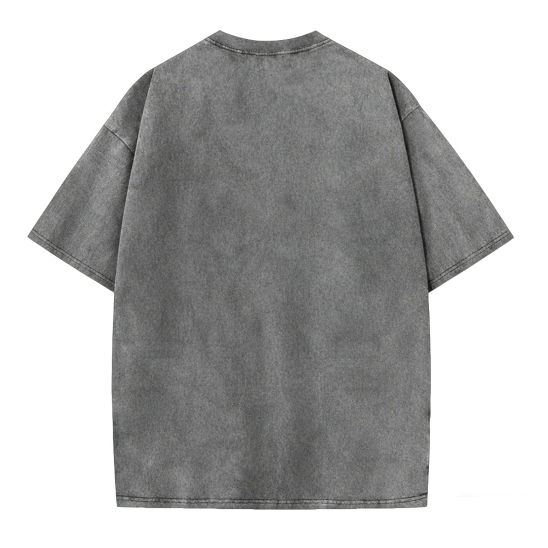 Japanese Graphic Gamer Frog Acid Washed T-Shirt