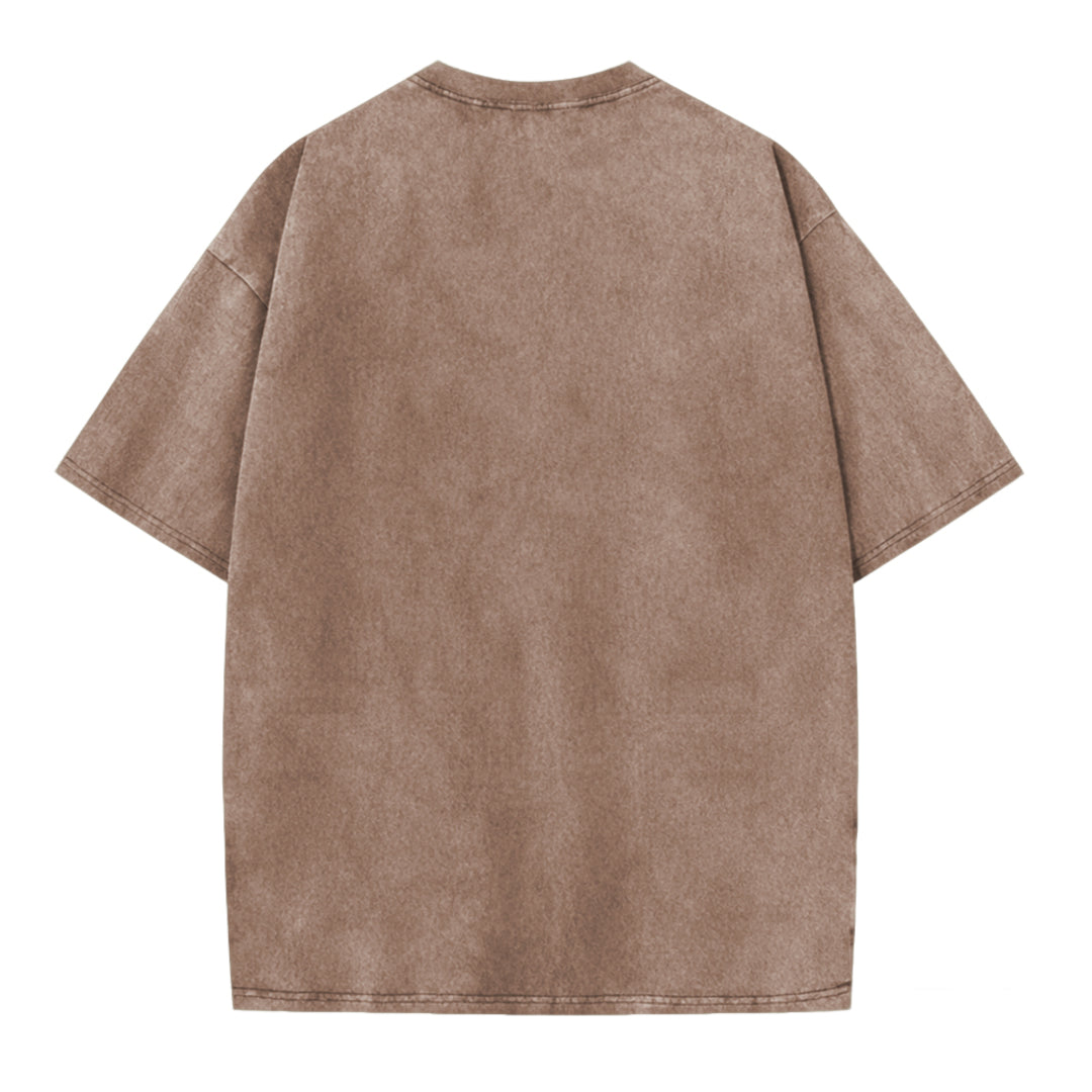 Japanese Graphic Gamer Frog Acid Washed T-Shirt